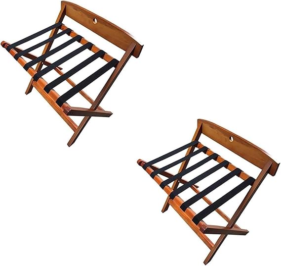 Luggage rack Suitcase Stand - Wooden Folding Luggage Rack - Solid Wood Hotel Suite Suitcase Rack Luggage Storage Rack