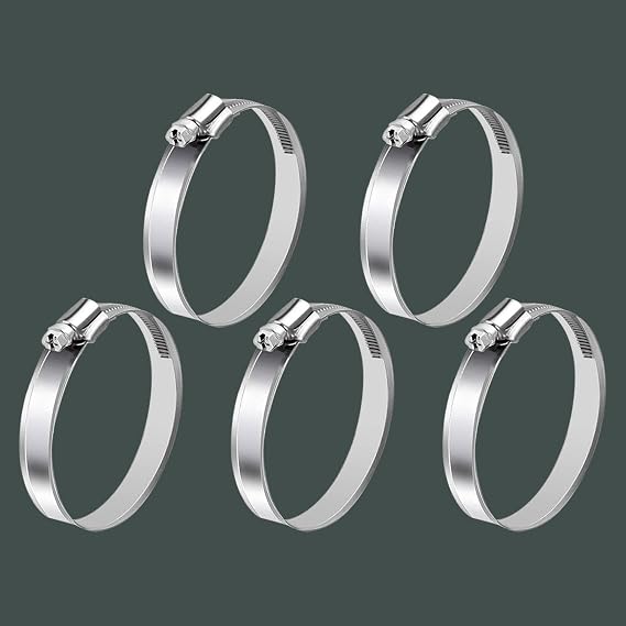 5 ADET Hortum Kelepçesi Tork Ayarlı 28x48 mm Paslanmaz Çelik Boru Metal Kelepçe Ayarlanabilir Klips