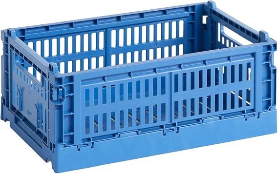 HAY Colour Crate 541444 Transport Box S Recycled Polypropylene in Electric Blue 26.5 cm x 17 cm x 10 cm