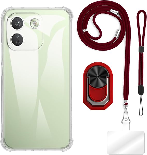 Redmi Note 17 Pro Max 5Gと互換性がある ケースアクセサリーバンドル - クリア＋ブルー