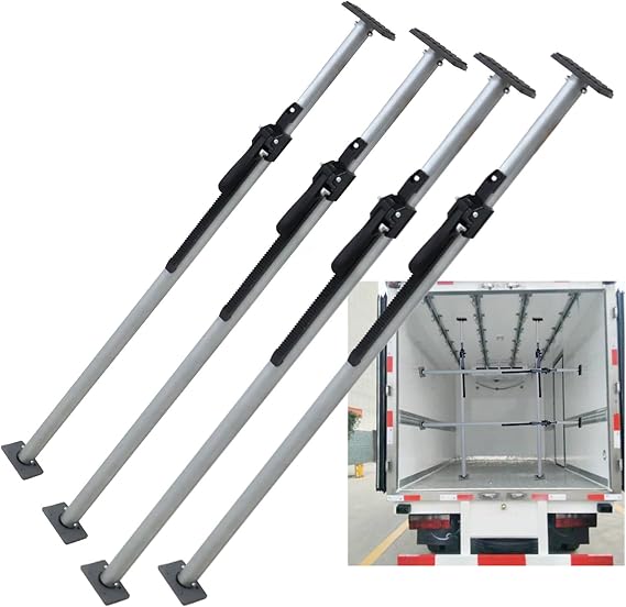 Adjustable Cargo Bar, Heavy-Duty Ratchet Stabilizer for Secure Load Management in Pickup Trucks, Trailers, and SUVs