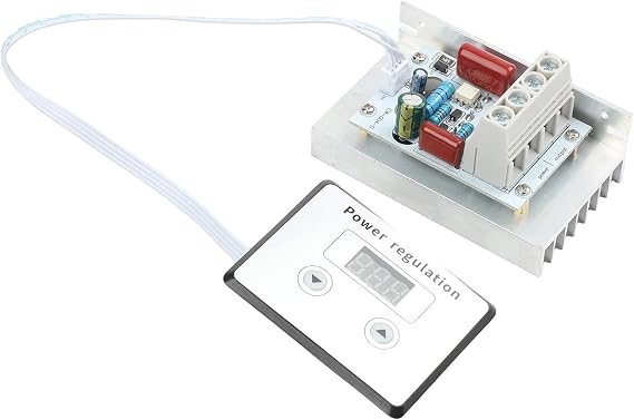 10000W Digital SCR Power Controller, AC 220V Voltage Regulator with Button Control for Dimming, Motor and Heating Device Adjustment, Advanced Heat Dissipation,
