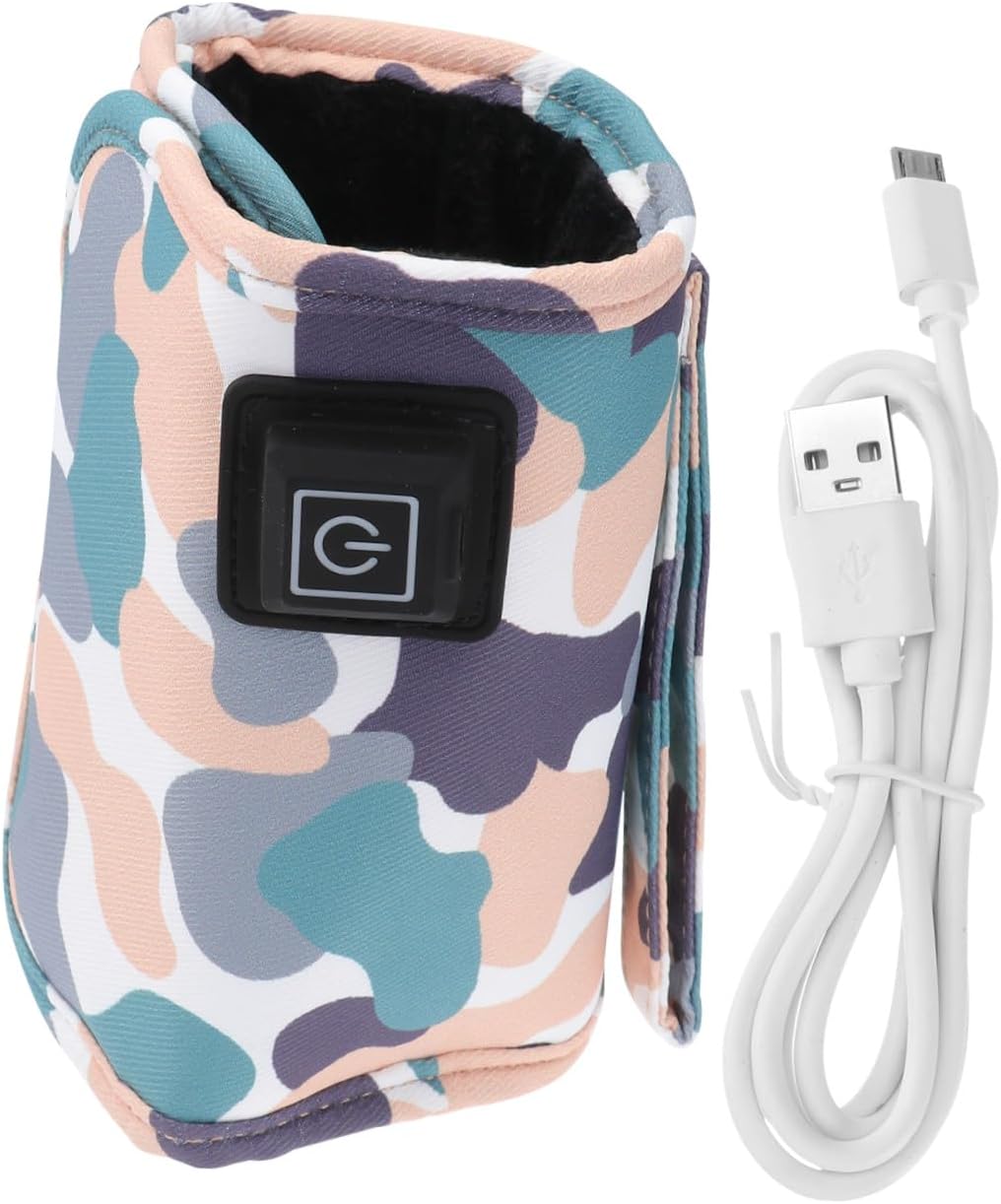 USB Bottle Warmer Sleeve Portable Bottle Warmer with Anti-Scald and Non-Slip Insulation Cover USB Powered for Travel and Car Use Purple