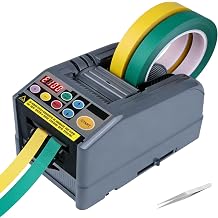 Automatic Tape Dispenser, Electric Tape Cutting Machine with Manual & Auto, LED Display, Length Setting Memory, Cutting Width 6-60mm, Max Length 999mm, Packing Tape Dispenser for Office School Shop