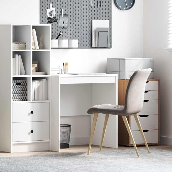 White Desk 70 x 50 x 76 cm Computer Desk for Bedroom Living Room Workstation Study Table Computer Desks