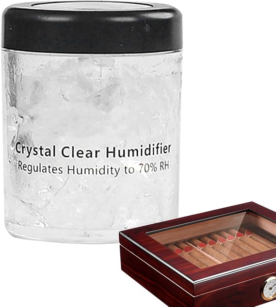 Cigar Crystal Gel Humidifier - 70 RH Moisture Release Agent Rust Resistant Long-Lasting Humidity Control Gel | Convenient Home Use Cigar Humidifier Portable Moisturizing Gel Keloglu