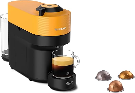 Nespresso De'Longhi Vertuo Pop Coffee Machine - Mango Yellow