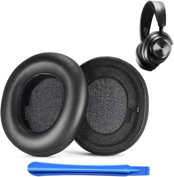 Steelseries Arctis Nova Pro kablosuz kulaklıklar için yedek kulak yastıkları kulak yastıkları Earpad yumuşak deri yedek kulaklık kulak pedleri bardak siyah