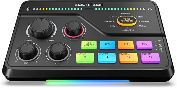 FIFINE SC8 RGB Gaming Audio Interface