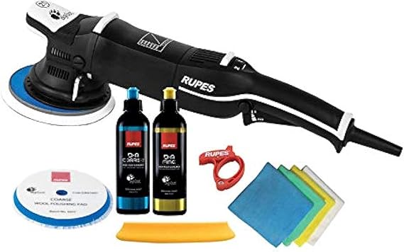 RUPES BigFoot LHR21III/BAS-R Mark III Professional Random 150mm Orbital Polish Kit With Coarse and Fine Compounds and Pads