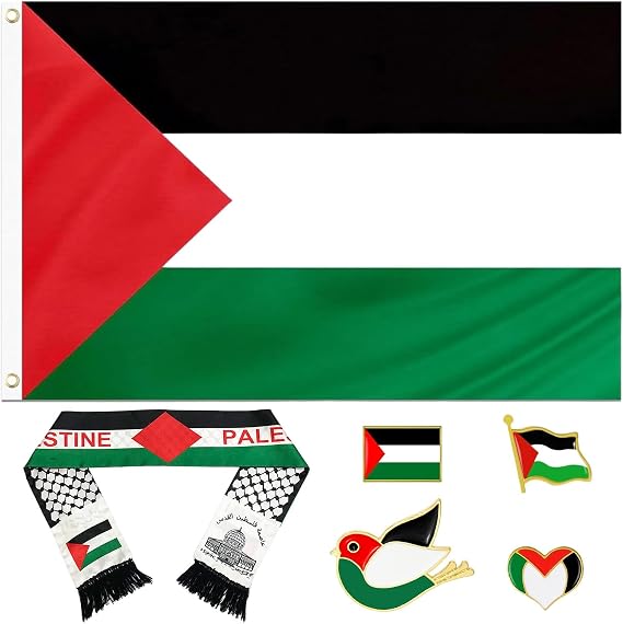 Palestine Flag 150 x 90 cm Palestine Flag Scarf 135 x 14 cm Palestine
