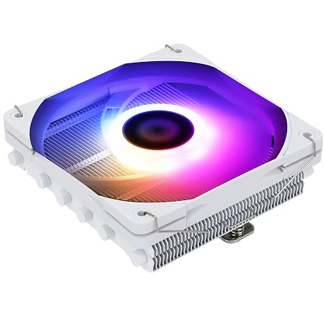 Thermalright AXP120-X67 WHITE ARGB Low Profile CPU Air Cooler with Right 120mm TL-C12015W-S PWM Fan 6 Heatpipes 67mm Height for AMD AM4/Intel LGA 1700/1150/1151/1155/1156/1200/201 1/206 6 US