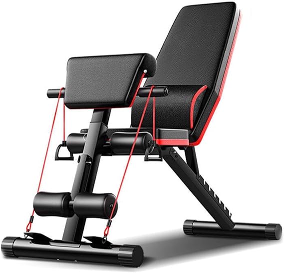 Folding Weight Bench, 7-Level Adjustable Strength Training Bench, Multi-Purpose Utility Gym Bench for Full Body Workout, 130 x 42cm, Black