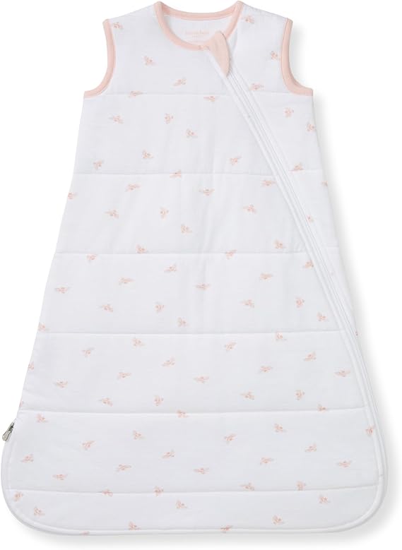 Burt's Bees Baby Unisex Newborn Essentials 100% Organic Cotton Beekeeper Wearable Blanket, Quilted Golden Bee Pink, XL