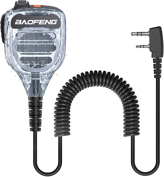 BAOFENG マイク ハンドヘルド ヘビースピーカー BF-850 ハム ラジオマイク IP54 防水 音量調整可能 スピーカーマイク UV-5R BF-F8HP PRO AR-5RM UV-21R用 Kenwood Retevis トランシーバー クリア