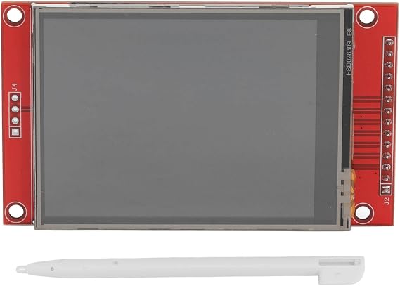 TICFOX TFT Module, LCD Display Module 2.8In SPI Touch Panel 9 IO SPI Serial Port Module with PCB 5V 3.3V ILI9341 240X320 Resolution Mini Display with Stylus