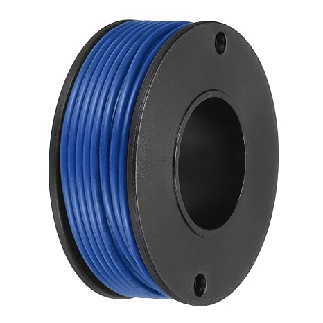 sourcing map 22AWG Stranded PVC Hookup Wire 10M/33ft Blue