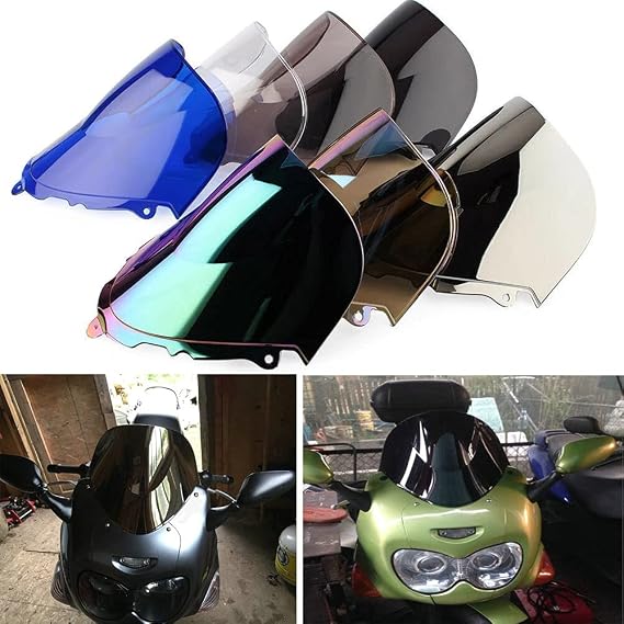 Motorcycle Double Bubble WindScreen Wind Deflectors screen Airflow Fit For Suzuki Katana GSX600F GSX750F 1998-2006 (Deep Iridium)