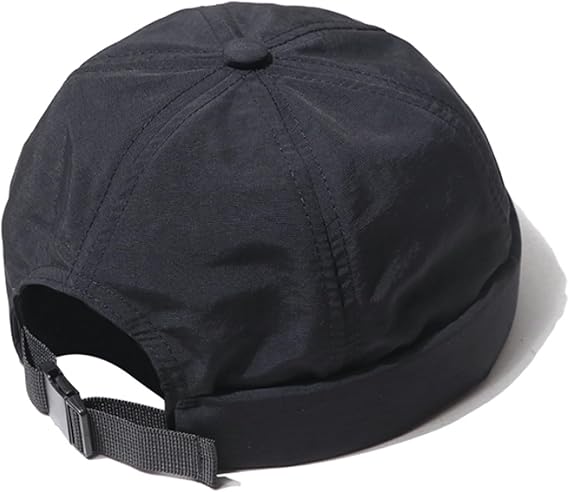 XYIYI Men Quick Dry Docker Cap Breathable Brimless Cap Rolled Cuff Retro Sailor Beanie Hat