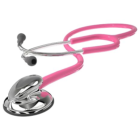 Classic Stethoscope Single Head Pink Stethoscopes for Nurses, Doctor,EMT Student,Home Use