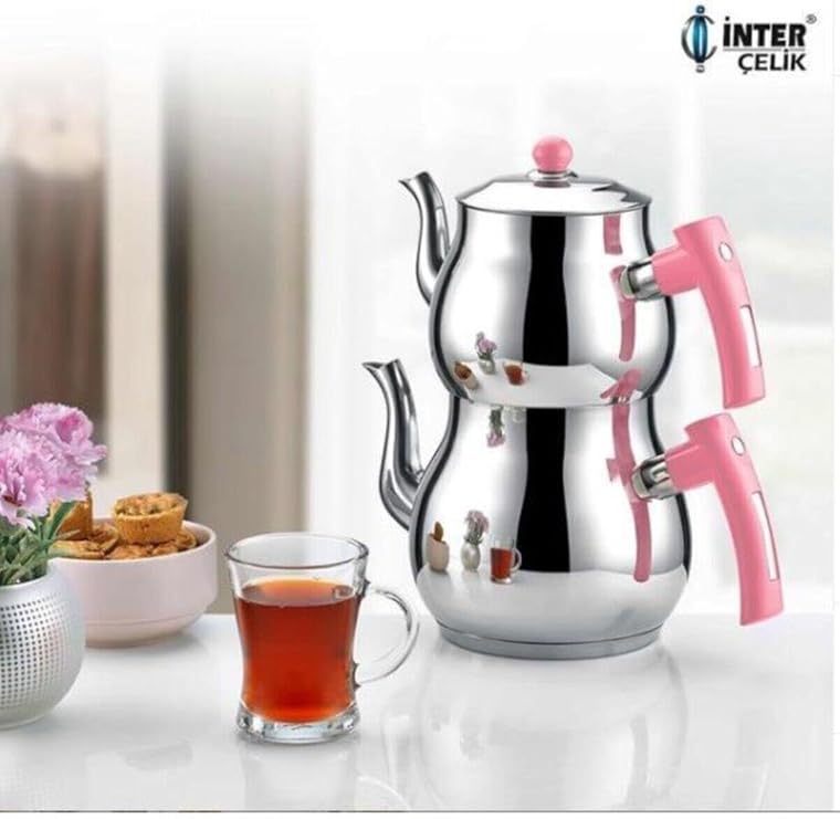 Inter Celik Çelik Inter Çelik Mercan Mini Boy Çaydanlık Pembe Pembe