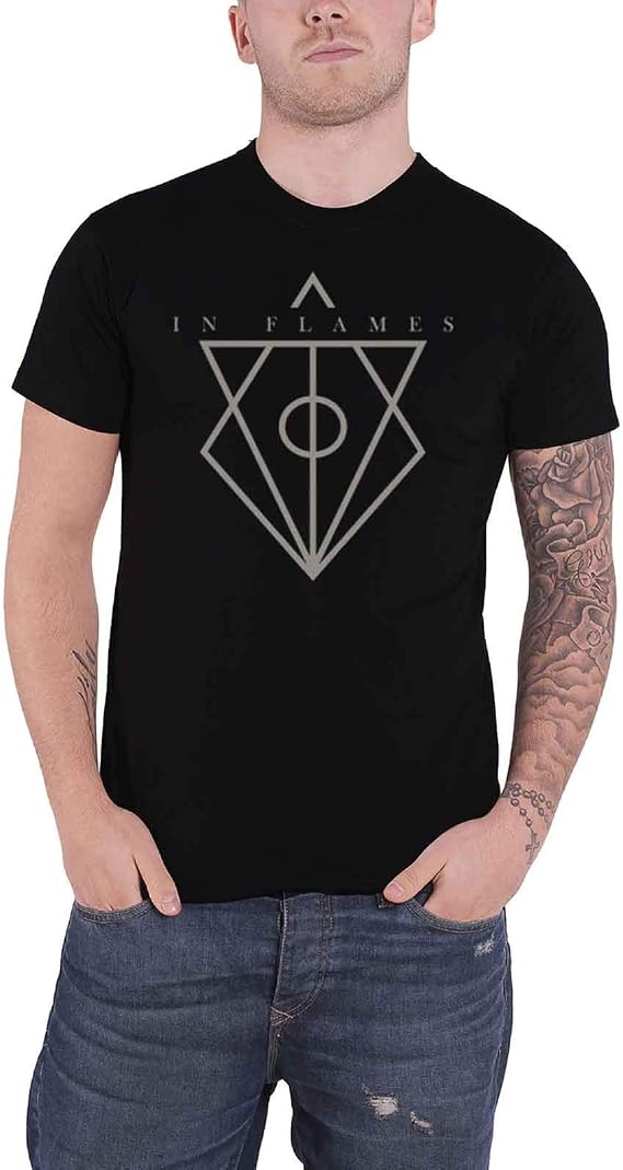 In Flames Men's Jesterhead Logo Short Sleeve T-Shirt, Black, X-Large