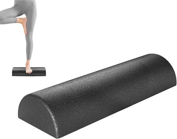 Foam Roller Half Round - High Density Massage Tool, Muscle Stretch Support, Durable Fitness Equipment | Recovery Aid for Yoga, Pilates, Workout Sessions, Home Studio Workout Stretching Accessories