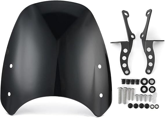 Windshield Motorcycle Windscreen Deflectors For Kawasaki For Eliminator 500 2024 2025 Shield Fairing Spoiler Protector Front Baffle Extension Screen(BLACK)