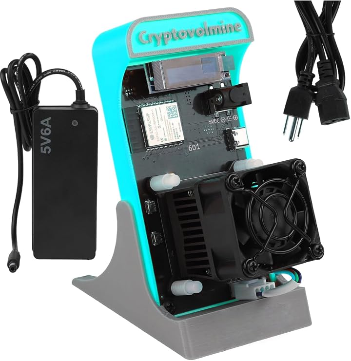 Bitaxe Gamma 601 Bitcoins Miner BM1370 Chip Asic 1.2TH/s Single Miner 18W/TH Energy Efficient 2.4G WiFi Home Use BTC Miner Low Noice Crypto Miner Includes Open Source PSU Software