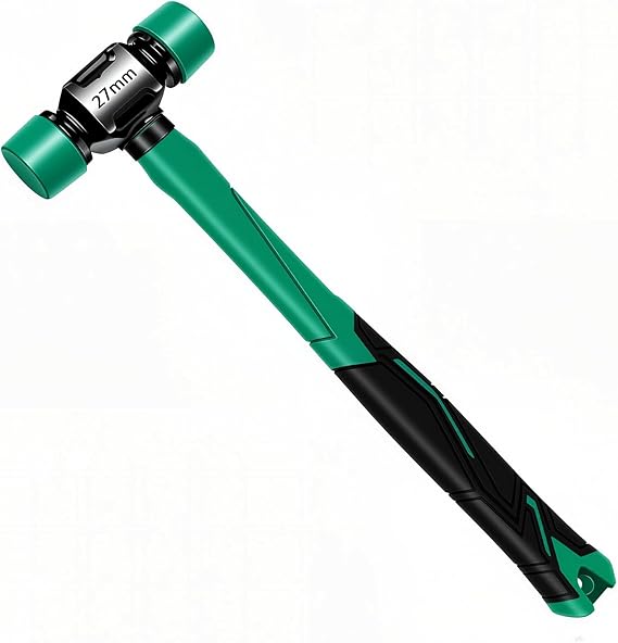 Rubber Mallet Double-Faced Flooring Hammer Rubber Mallet Hammer 25 mm Small Nylon Hammer Rubber Hammer Soft Hammer for Jewelry Furniture Floor Tile