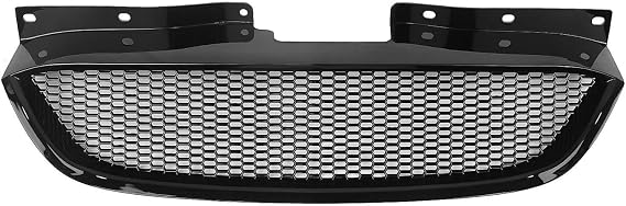 Front Bumper Grille For Hyundai For Genesis Coupe 2008 2009 2010 2011 2012 Front Upper Bumper Hood Honeycomb Mesh Grille(Glossy black)