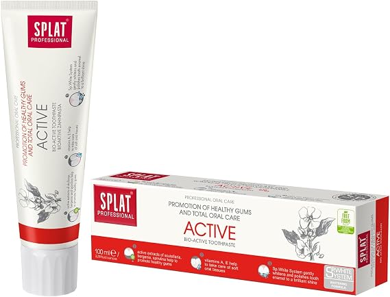 Splat Active Professional Range Toothpaste Healthy Gums Vitamins A,E, 100ml, Red