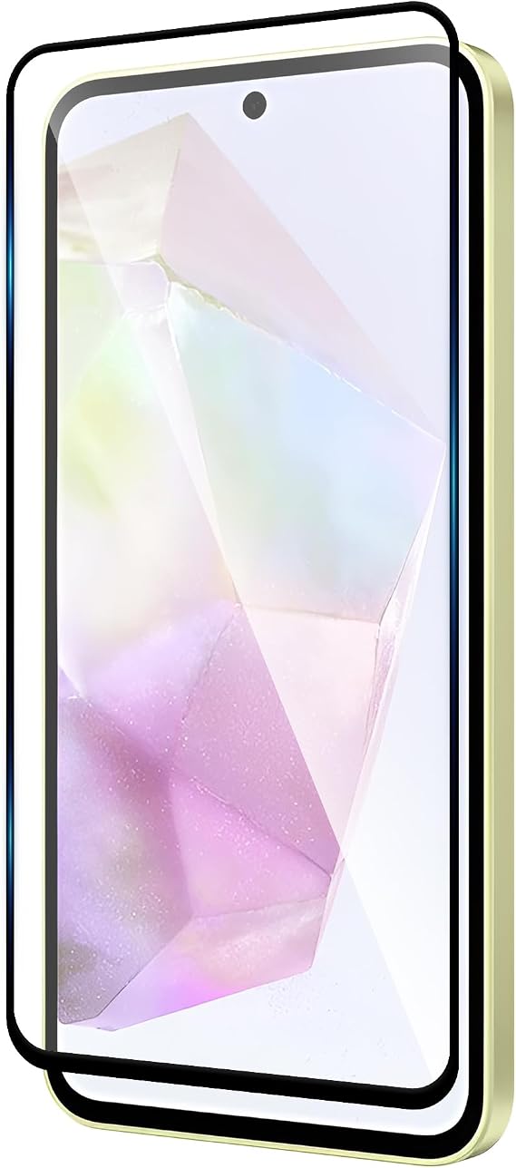Teknoft Samsung Galaxy A35 için Ekstra Güçlü Tam Koruma Sağlayan 9H Sertliğinde Leke ve Parmak İzi Tutmayan HD Görüntü Sağlayan Premium Ekran Koruyucu Kırılmaz Cam (Galaxy A35)
