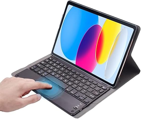 Microcase Samsung Galaxy Tab A8 SM-X200 10.5" ile Uyumlu Tablet Bluetooth Klavye + Touchpad Standlı Kılıf - BKK2
