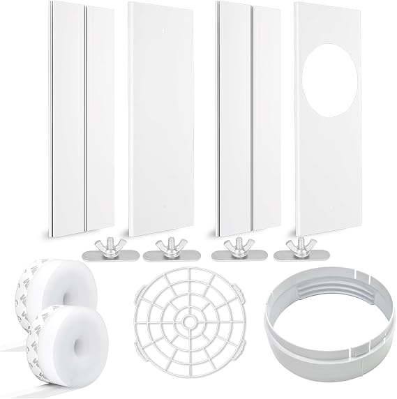 Portable Air Conditioner Window Kit Portable AC Window Kit with 2 Pack 3M Seal Sliding AC Vent Kit for Exhaust Hose 5.9"/15cm