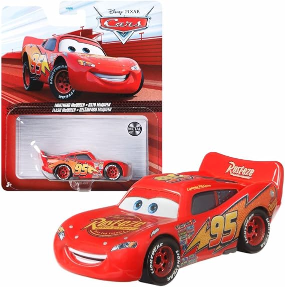 Mattel Vehicles Racing Style Disney Cars Die Cast 1:55 Car, Type: Lightning McQueen