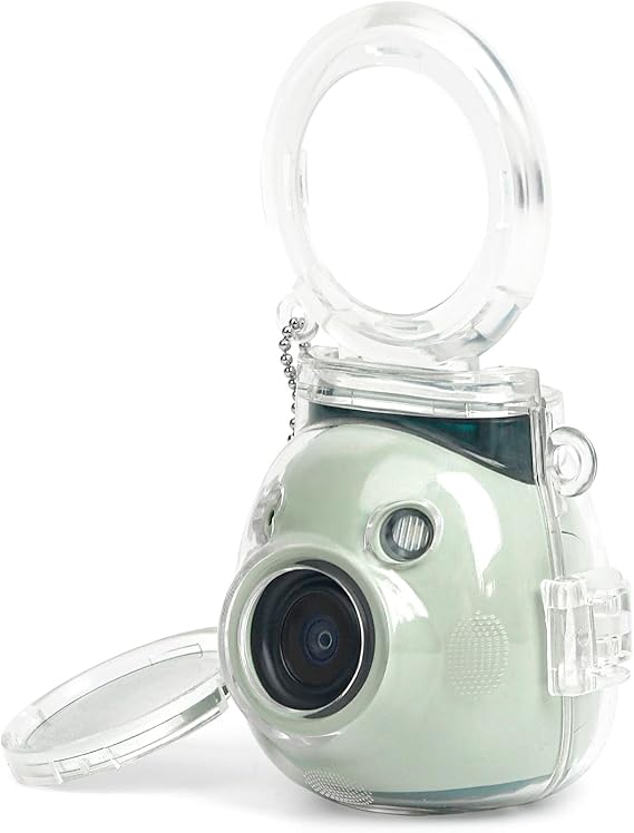 MUZIRI KINOKOO Clear Case for Fuji Instax Pal Camera - Hard PC Fuji Mini Pal Protective Case Crystal Clear with Selfie Mirror - Easy to Carry - Transparent
