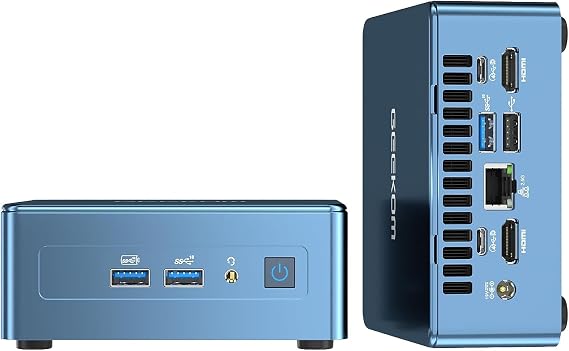 GEEKOM IT13 Mini PC Windows 11 Pro, with Intel i5-13600H, 16GB RAM, 1TB NVMe SSD, 4K@120Hz Quad Display, Dual USB4, WiFi 6E, BT5.2, Ultra Quiet (Blue(I5-13600H, 16GB+1TB)) (Blue(I5-13600H, 32GB+1TB))
