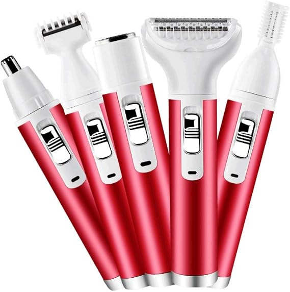 Electric Eyebrow Trimmer, Hair Removal Device, Female Shaver, 5-In-1 Lipstick Epilator