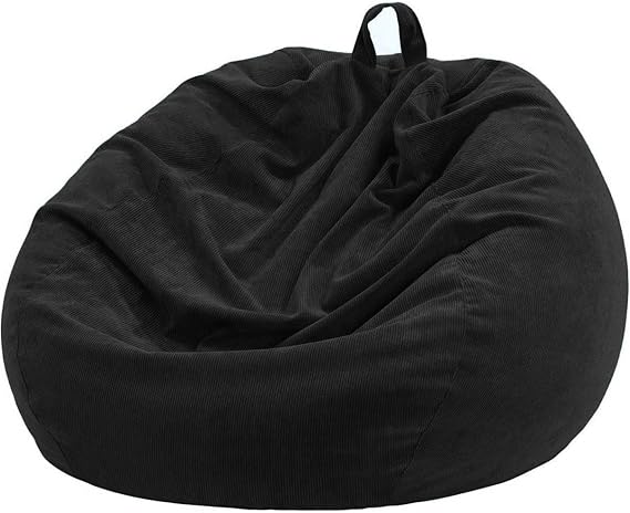 3 ft Bean Bag Chair Cover (No Filler) for Adults and Kids 300L Extra Large Stuffed Animal Storage Bean Bag Washable Soft Premium Corduroy Stuffable Bean Bag Cover