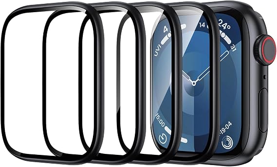 4 Pieces Screen Protector 44 mm for Apple Watch Series 4/5/6/SE, Flexible Protector, Ultra Resistant Flexible TPU, HD Transparent with Full Coverage of Curved Edges, Anti-Scratch Anti-Fingerprint