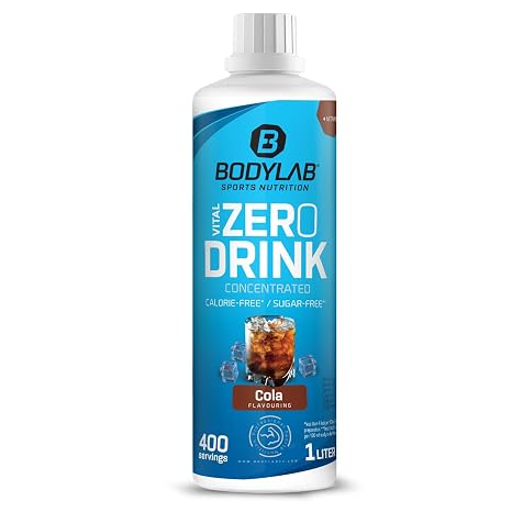 Bodylab24 Vital Zero Drink Concentrated Cola 1000 ml Drink Concentrate Sugar-Free Zero Syrup with Vitamins and L-Carnitine Sports Drink with Low Calories