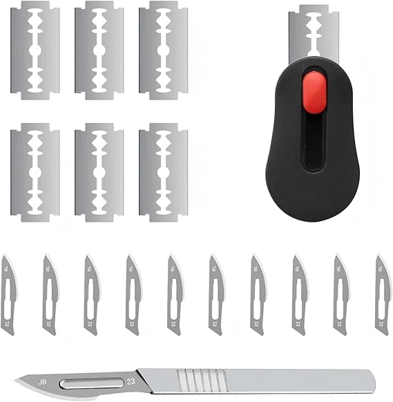 2 pieces for the baker's knife and bread cutter, equipped with 15 blades, the bread baking accessory can be used as dough knife and bread cutter, suitable for bread, bague