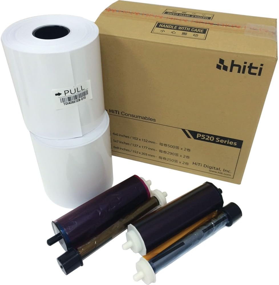 Hiti P520 6x8 Ribbon & Paper Case for P520 Series Printers 500 Prints by Hiti