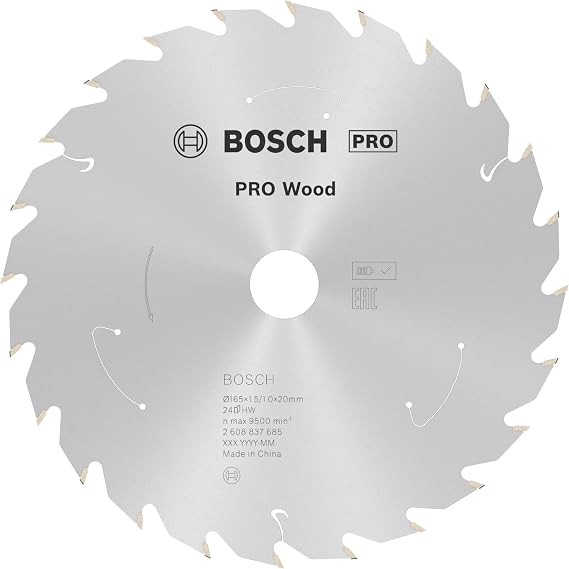 Bosch 1 x PRO Wood daire testere bıçağı, akülü daire testereler için (yumuşak ahşap, sert ahşap, çap mm, profesyonel aksesuar, daire testere)
