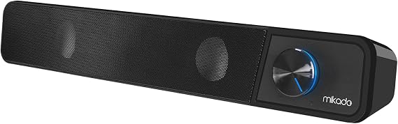 Lunatic MİkAdo Serisi MD-69S Siyah 3Wx2 Led Işıklı Multimedia Soundbar Speaker (Bluetooth Desteği Yoktur) (Ürün Uzunlugu 40 Cm)