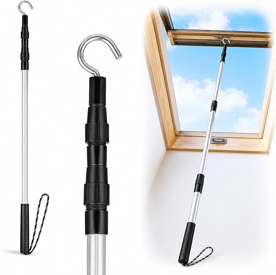 NUOBESTY Loft Ladder Pole with Hook, 90cm/35.3in