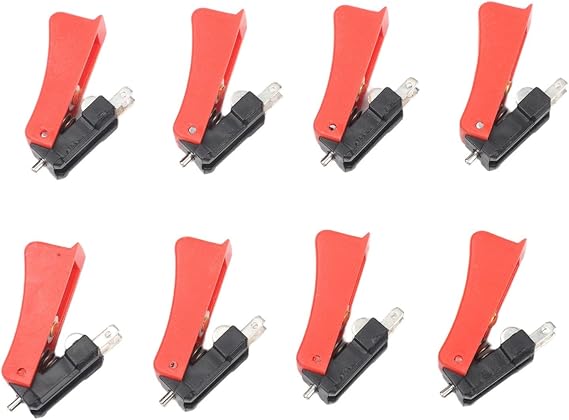 Honseadek 8Pcs MIG Torch Trigger Switch for 15AK 24KD 36KD Welding Push Button, High Sensitivity Control Spares, Red Black