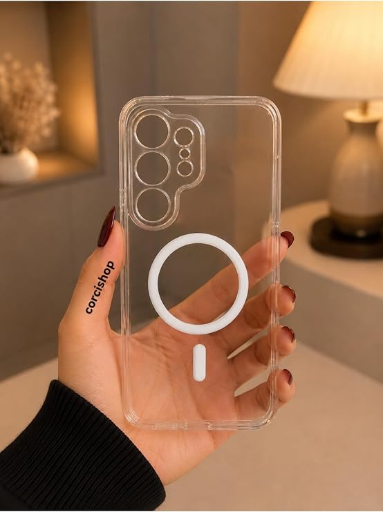 CONSTRAIN Tecno Camon 50 İçin Sararmaz Kamera Korumalı Mika Sert Parlak Şeffaf MagSafe İle Uyumlu Telefon Kılıfı Arka Kapak - Şeffaf