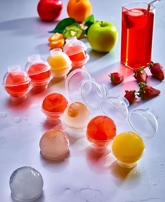 Ice Mold Container Ball Shaped Ice Making Freezer Mold Icebox Sphere 4 Shapes Easy Operation